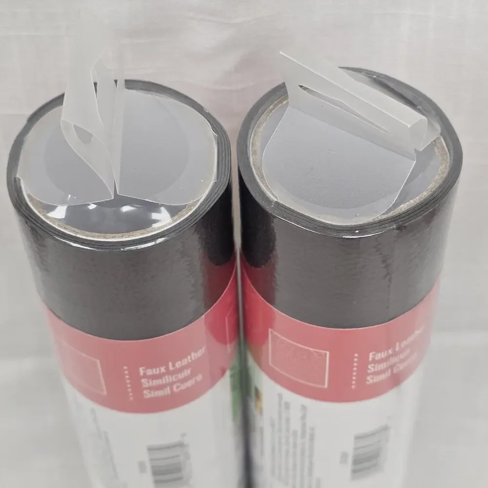 Lot of 2 Cricut Pebbled Faux Leather Sheets Black 12
